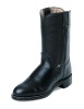 Justin JB3000 Men's Basic Roper Boot with Black Cowhide Foot and a Roper Toe