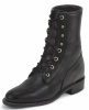 Justin L0516 Ladies Classic Lace-Up Boot with Black Chester Cowhide Foot and a Roper Toe