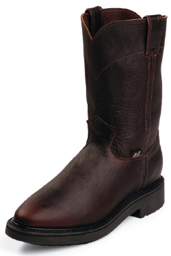Justin 4761 Men's Double Comfort Collection Work Boot with Briar Pitstop Leather Foot and a Round Toe
