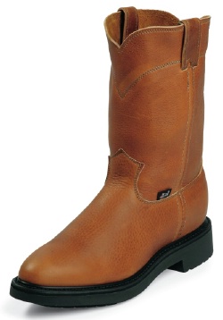Justin 4762 Men's Double Comfort Collection Work Boot with Copper Caprice Leather Foot and a Round Toe