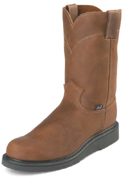 Justin 4870 Men's Double Comfort Collection Work Boot with Aged Bark Leather Foot and a Wide Round Toe
