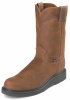 Justin 4870 Men's Double Comfort Collection Work Boot with Aged Bark Leather Foot and a Wide Round Toe