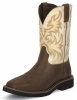 Justin SE4683 Men's Stampede Collection Work Boot with Copper Kettle Rowdy Leather Foot and a Stampede Square Toe