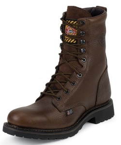 Justin WK920 Men's Worker 2 Collection Work Boot with Brown Trapper Cowhide Leather Foot and a Wide Round Toe