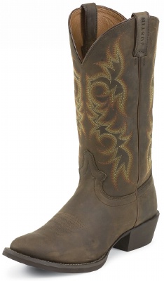 Justin 2551 Men's Stampede Western Western Boot with Sorrel Apache Foot and a Medium Round Toe