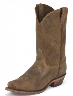 Justin BR733 Men's Bent Rail Western Boot with Tan Road Cowhide Foot and a Wide Square Toe