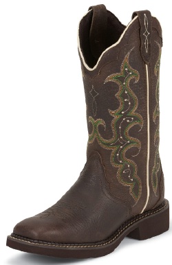 Justin L2903 Ladies Gypsy Western Boot with Copper Kettle Cowhide Foot and a Fashion Round Toe