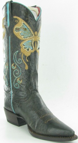Macie Bean M8020 for $179.99 Ladies Embroidered Collection Western Boot with Perfect Brown Foot and a Snip Toe