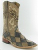Macie Bean M9001 for $189.99 Ladies Embroidered Collection Western Boot with Back in Black Patchwork Foot and a Double Stitch Square Toe