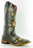 Macie Bean M9034 for $179.99 Ladies Embroidered Collection Western Boot with Glitterrific Foot and a Double Stitch Square Toe