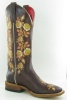 Macie Bean M9035 for $179.99 Ladies Embroidered Collection Western Boot with Sweet Sixteen Foot and a Double Stitch Square Toe