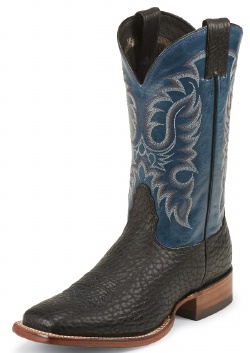 Nocona MD3012 Men's Bull Shoulder Rancher Boot with Black Bullhide Foot and a Wide Square Toe