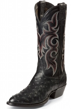 Nocona MD8501 Men's Exotic Western Boot with Black Full Quill Ostrich Foot and a Medium Round Toe