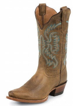 Nocona NL5009 Ladies Fashion Western Boot with Tan Old West Cow Foot and a Narrow Medium Snip Toe