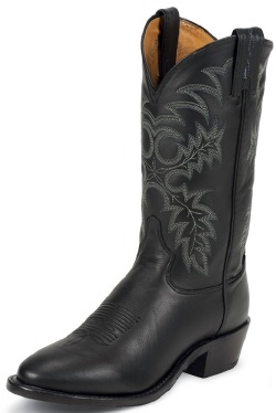 Tony Lama 7921 Men's Americana Collection Western Boot with Black Stallion Leather Foot and a Wide Round Toe