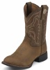 Tony Lama LL500 Kids Cowboy Collection Western Boot with Sorrel Bridle Leather Foot and a Wide Round Toe