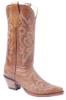 Corral R1953 Ladies Fancy Stitched Western Boot with Desert Honey Goatskin Foot with Fancy Stitching and a Narrow Square Snip Toe