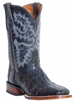 Dan Post DP2850 for $349.99 Ladies Mary Collection Stockman Boot with Black Flank Cut Caiman Leather Foot and a Double Stitch Broad Square Toe