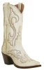 Dan Post DP3248 for $199.99 Ladies El Paso Collection Western Boot with White Fancy Stitched Leather Foot and a Square Snip Toe