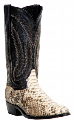 Dan Post DPP3036 for $299.99 Men's Omaha Collection Western Boot with Natural Python Leather Foot and a Medium Round Toe
