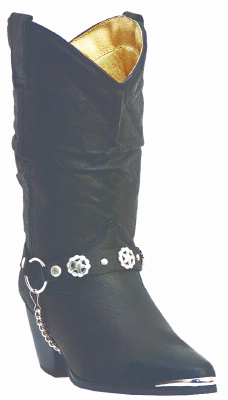 ladies black slouch boots