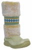 Dingo DI6022 for $69.99 Ladies Britney Collection Fashion Boot with Beige Micro Suede Leather Foot and a Casual Round Toe