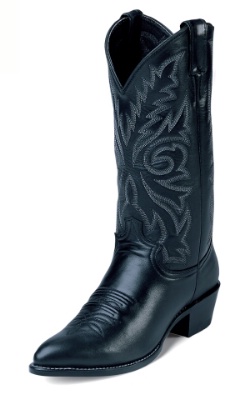 Justin 1408 Men's Classic Western Boot with Black London  Calf Foot and a Narrow Rounded Toe