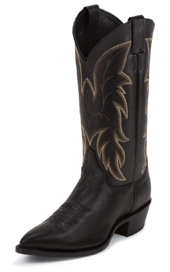 Black round best sale toe cowboy boots