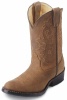 Justin 2253Y Youth Cowboy Boot with Bay Westerner Leather Foot and a Medium Round Toe