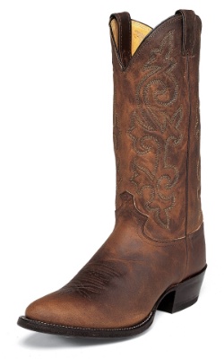 Justin 2253 Men's Classic Western Boot with Bay Apache Cowhide Foot and a Medium Round Toe