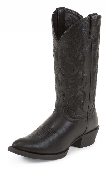 justin black cowboy boots