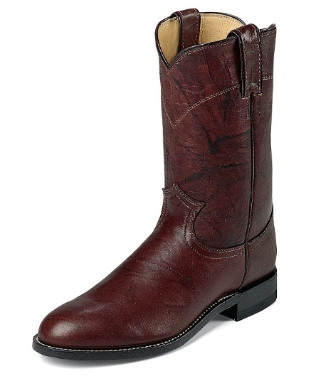 Justin 3162 Men's Classic Roper Boot with Dark Brown Marbled Deerlite ...