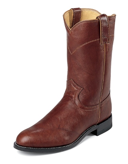 Justin 3163 Men's Classic Roper Boot with Chestnut Marbled Deerlite ...