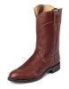 Justin 3163 Men's Classic Roper Boot with Chestnut Marbled Deerlite Cowhide Foot and a Roper Toe