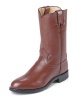 Justin 3404 Men's Classic Roper Boot with Tan Kiddie Cowhide Foot and a Roper Toe