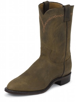 Justin 3508 Men's Classic Roper Boot with Bay Apache Cowhide Foot and a Roper Toe