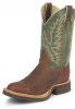 Justin 7027 Men's Tekno Crepe Western Boot with Cognac Ponteggio Cowhide Foot w/ Shark Counter and a Double Stitched Low Profile Round Toe