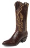 Justin 8308 Men's Exotic Western Boot with Chocolate Lizard Foot and a Medium Round Toe