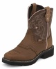 Justin 9965JR Kids Gypsy Boot with Bay Apache Leather Foot with Perfed Saddle and a Single Stitched Wide Square Toe