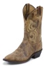 Justin BR210 Men's Bent Rail Western Boot with Tan Puma Cowhide Foot and a Medium Round Toe