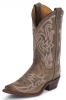 Justin BRL113 Ladies Bent Rail Western Boot with Chocolate Ponteggio Cowhide Foot and a Narrow Square Toe
