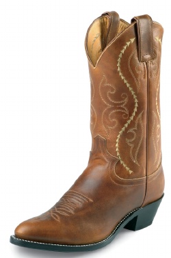 Justin L4936 Ladies Classic Western Boot with Golden Saltillo Cowhide Foot and a Medium Round Toe