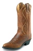 Justin L4936 Ladies Classic Western Boot with Golden Saltillo Cowhide Foot and a Medium Round Toe