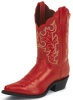 Justin L4971 Ladies Classic Western Boot with Red Classic Cowhide Foot and a Narrow Square Toe