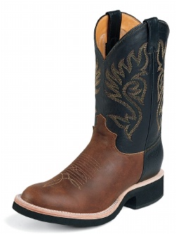 Justin L5008 Ladies Tekno Crepe Western Boot with Coffee Westerner Cowhide Foot w/ Bullhide Counter and a Double Stitched Low Profile Round Toe