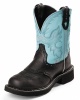 Justin L9905 Ladies Gypsy Casual Boot with Black Deercow Cowhide Foot w/ Perfed Saddle and a Fashion Round Toe