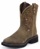 Justin L9960 Ladies Gypsy Casual Boot with Bay Apache Cowhide Foot w/ Perfed Saddle and a Single Stitched Wide Square Toe
