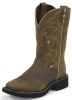 Justin L9969 Ladies Gypsy Casual Boot with Bay Apache Cowhide Foot w/ Perfed Saddle and a Single Stitched Wide Square Toe