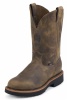 Justin 4445 Men's J-Max Collection Work Boot with Rugged Tan Gaucho Leather Foot and a Wide Round Steel Toe