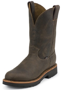 Justin 4443 Men's J-Max Collection Work Boot with Rugged Chocolate Gaucho Leather Foot and a Wide Round Steel Toe